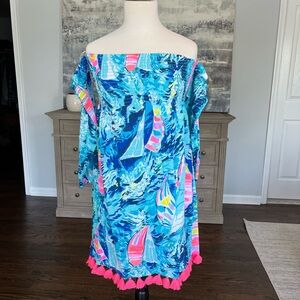 NWT Lilly Pulitzer Trina Beach Dress Hey Bay Bay Small